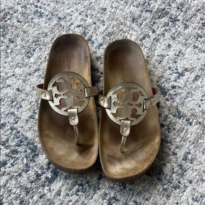 Tory Burch Gold Miller Cloud Sandals